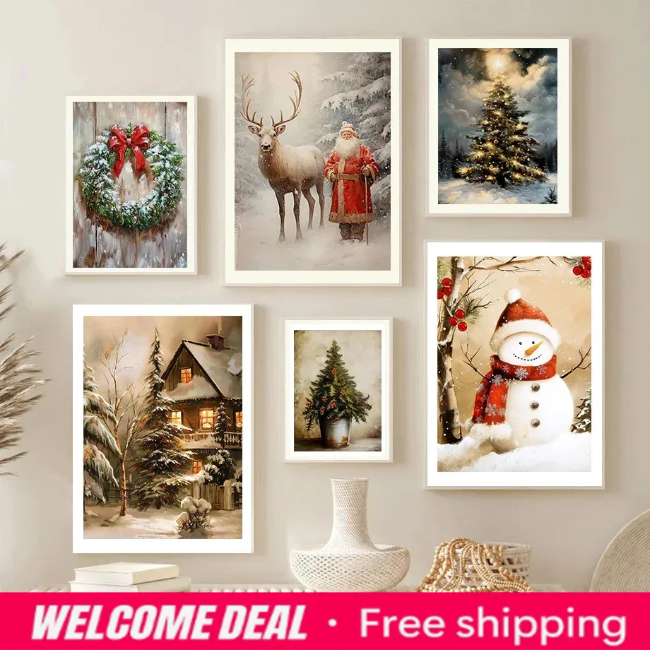 Resin Art Wall Decor - 크리스마스 장식 선물 크리스마스 트리 산타클로스
