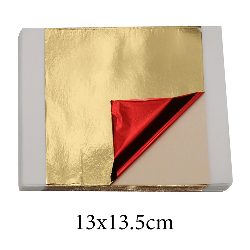 Resin Art For Wedding Gift - 100개입 모조 금박지 14cm 레드 백