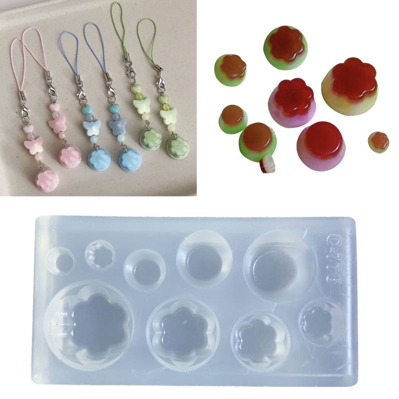 Resin Art Tool Kit - 귀여운 푸딩 모양의 실리콘 몰드, 수제