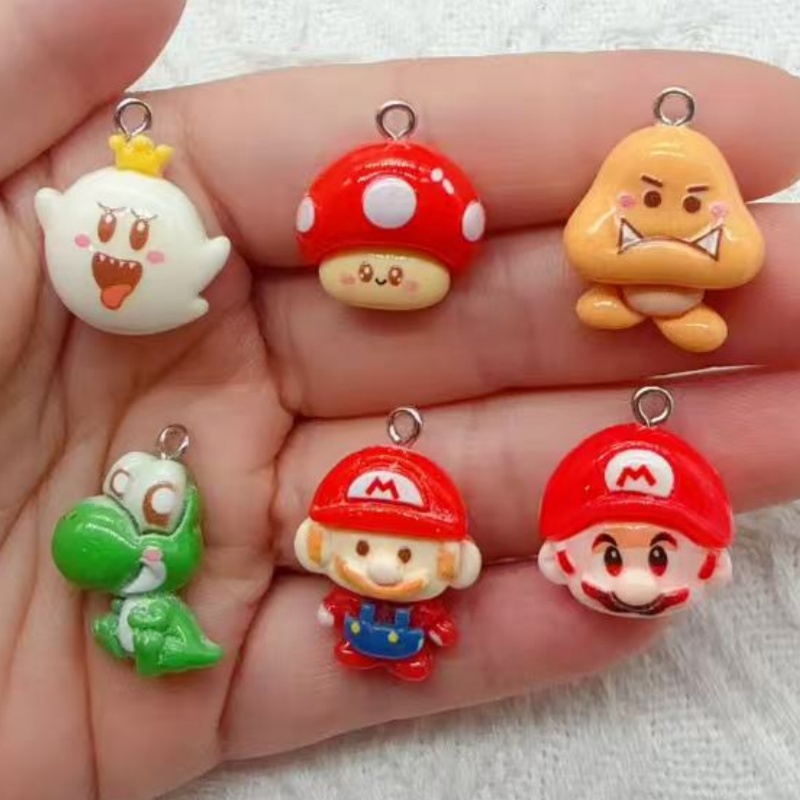 Resin Art Hanging - 10개 레진 만화 펜던트, DIY 쥬얼리