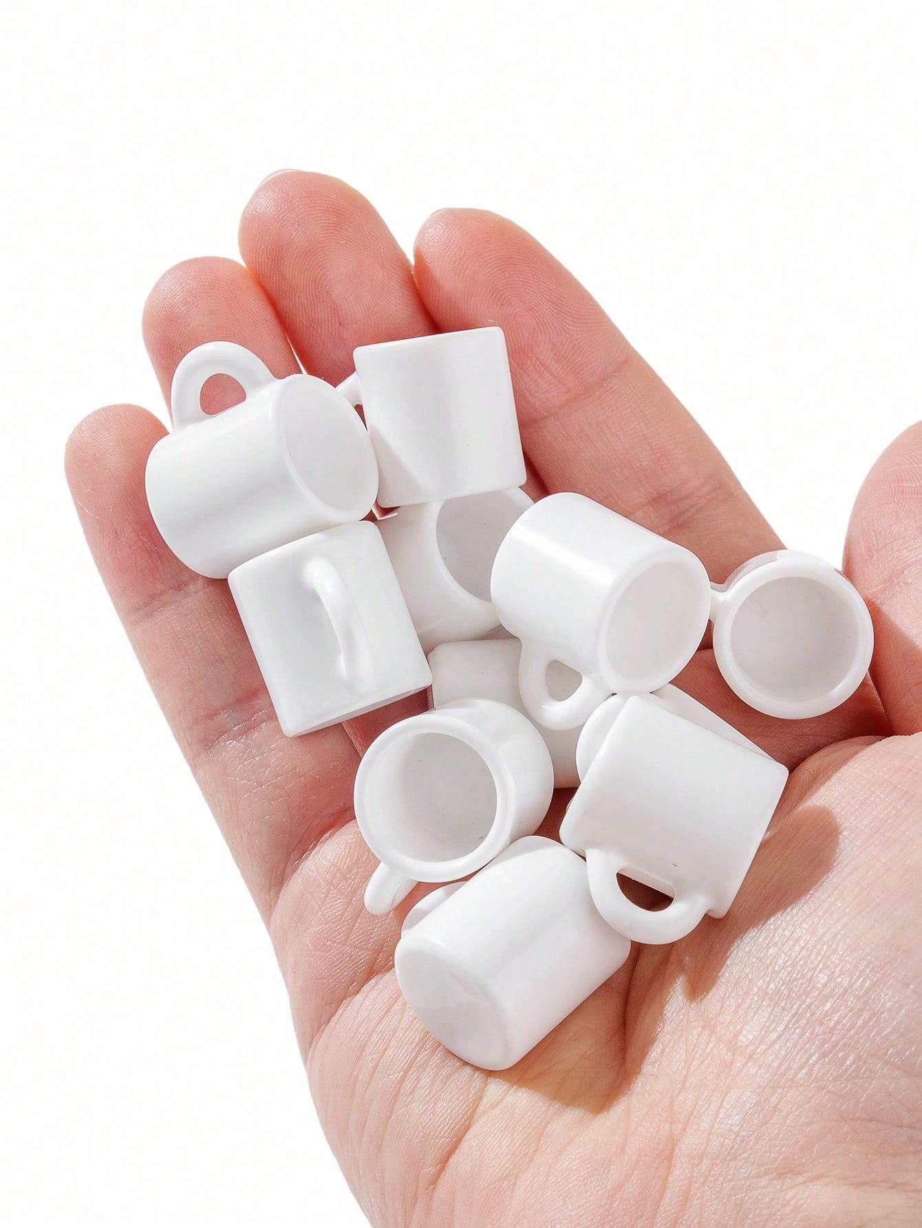 Resin Art Toys - 10개 인형의 집 미니어처 흰색 머그컵: