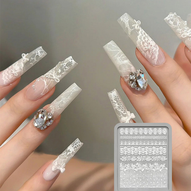 1pc 레이스 3D 실리콘 네일 몰드 실리콘 장미꽃 조 - Resin Art Templates Free 리뷰 및 가격
