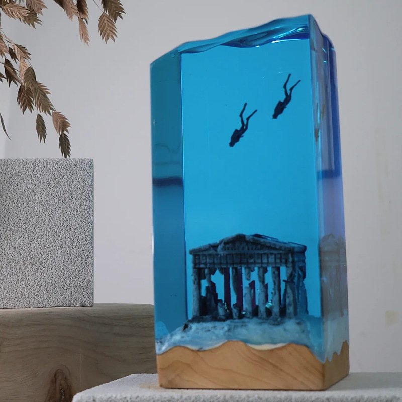 새로운 해양 예술 홈 데코레이션 수공예품 나무 수지 조 - Resin Art With Wood 리뷰 및 가격