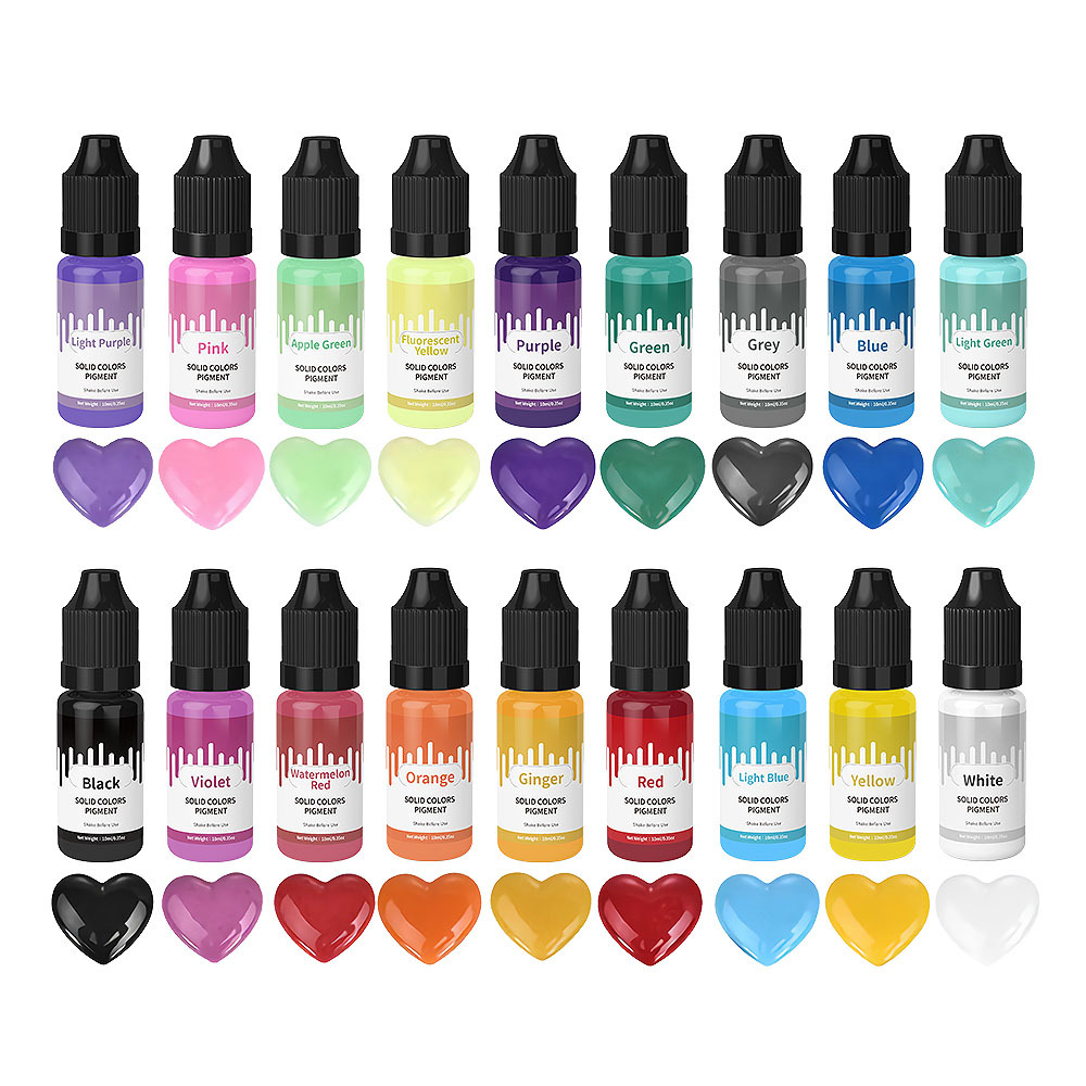 18 색상 10ml 마카롱 솔리드 파스텔 컬러 수지 안 - Resin Art Tool Kit 리뷰 및 가격