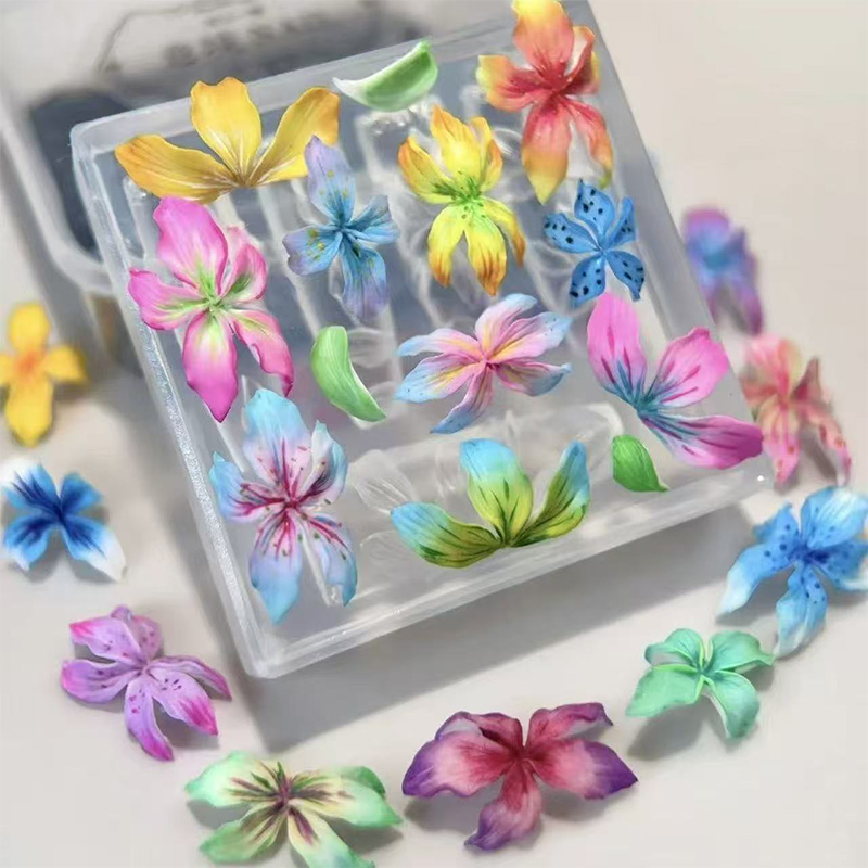 【O】3D 꽃 네일 몰드 DIY 실리콘 네일 도구 백합 - Resin Art Templates Free 리뷰 및 가격