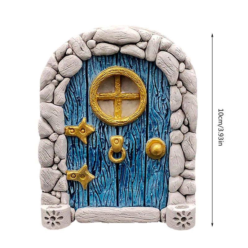 엘프 요정 문 미니어처 정원 집 장식 나무 문 미니어처 - Resin Art With Wood 리뷰 및 가격