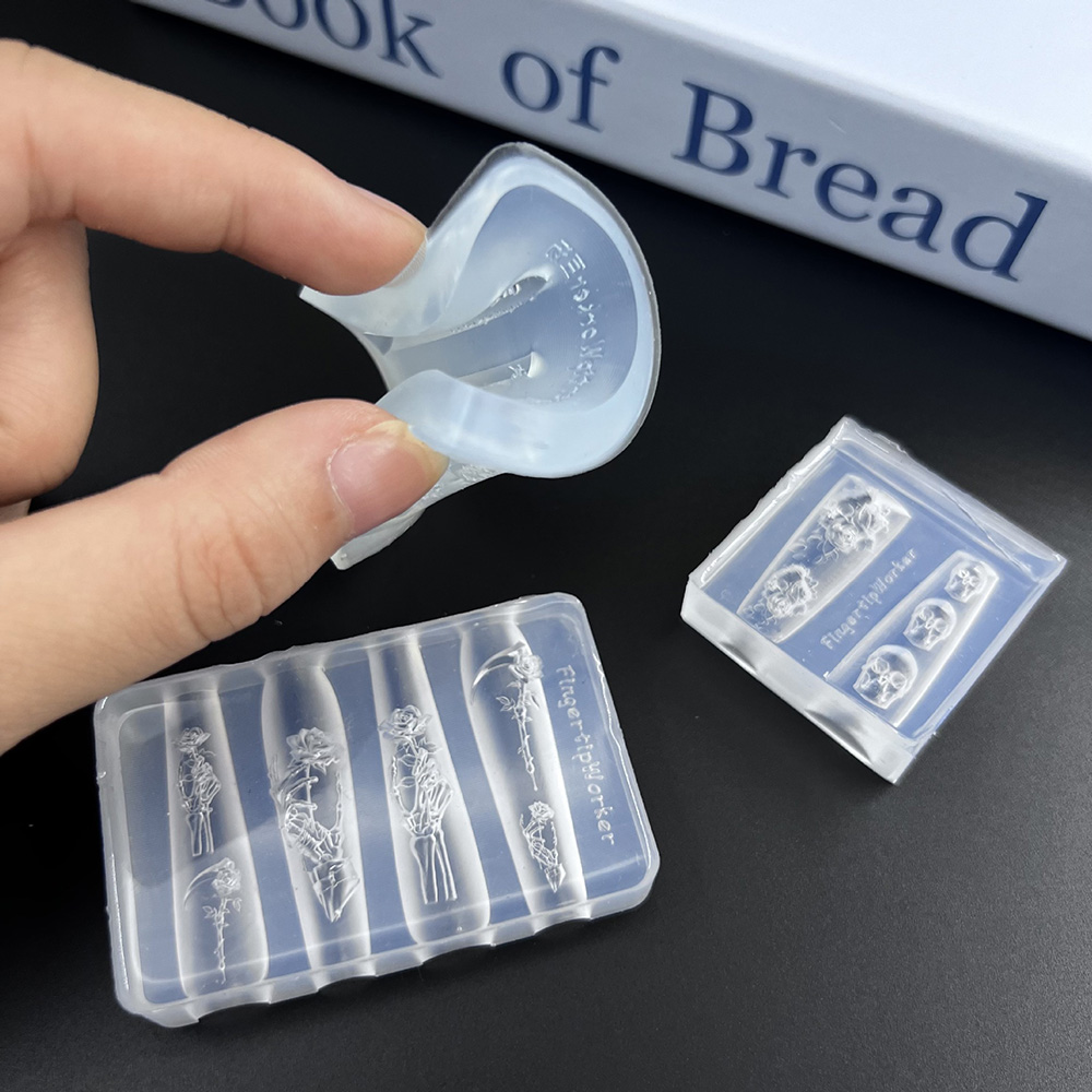 2개 세트 다크 로즈 해골 실리콘 네일 아트 몰드 고딕 - Resin Art Templates Free 리뷰 및 가격