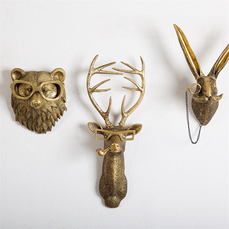 빈티지 구리 수지 동물 벽 장식, 소박한 동물 머리 벽 - Resin Art For Wedding Gift 리뷰 및 가격