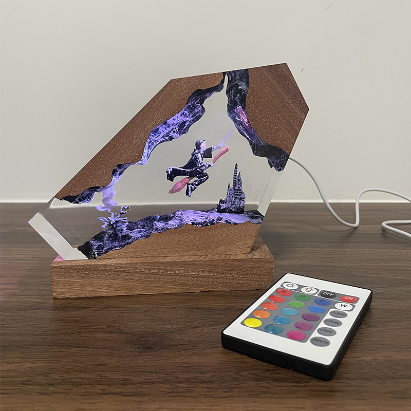 목재 레진 에폭시 램프 마법사 소년 & 올빼미 야간등  - Resin Artist 리뷰 및 가격