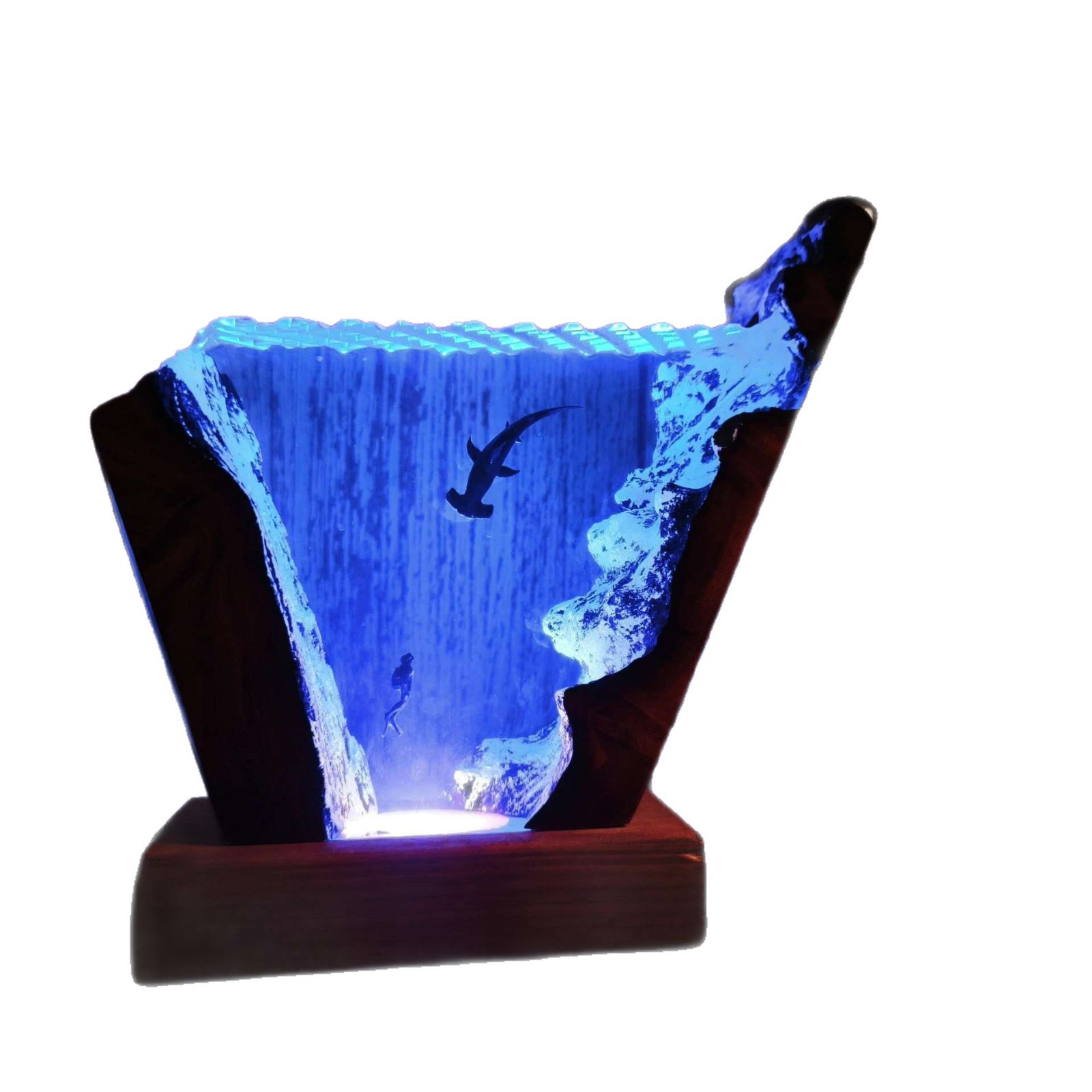 6 * 4인치 오션 시리즈 다이버 해머헤드 상어 야광  - Resin Art For Wedding Gift 리뷰 및 가격