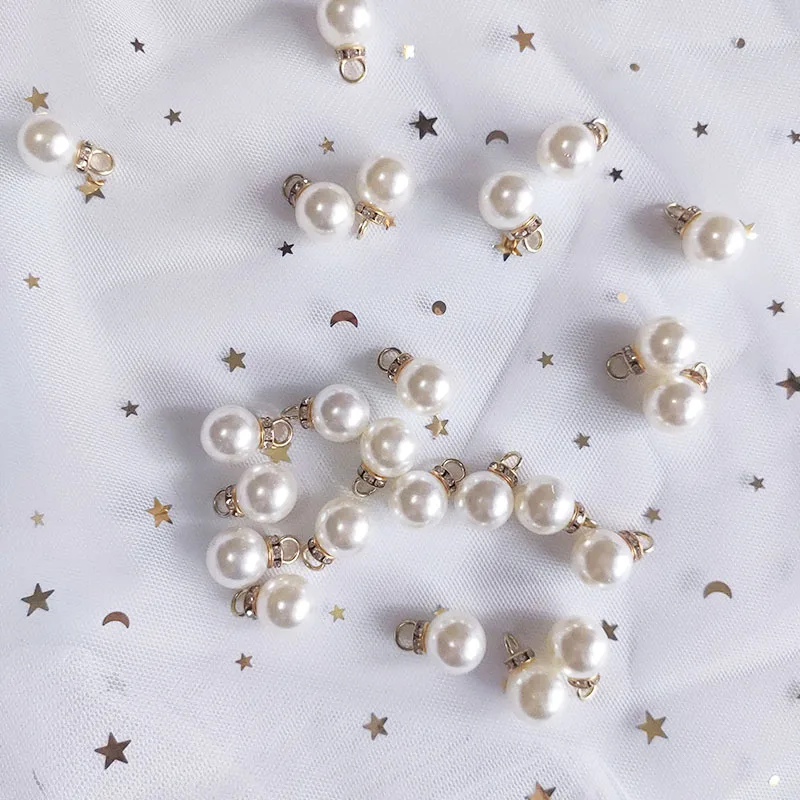 30Pcs 라운드 진주 다이아몬드 펜던트 골드 실버 D - Resin Art For Wedding Gift 리뷰 및 가격
