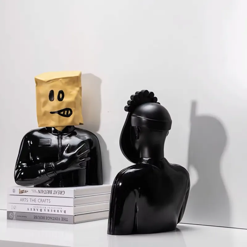 맞춤형 모던 크리에이티브 추상 얼굴 모양 조각품 레진  - Resin Artist 리뷰 및 가격