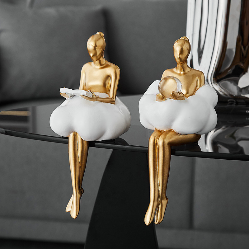 발레 소녀 구름 추상 예술 피규어 조각상 현대 식탁 장 - Resin Art Dining Table 리뷰 및 가격