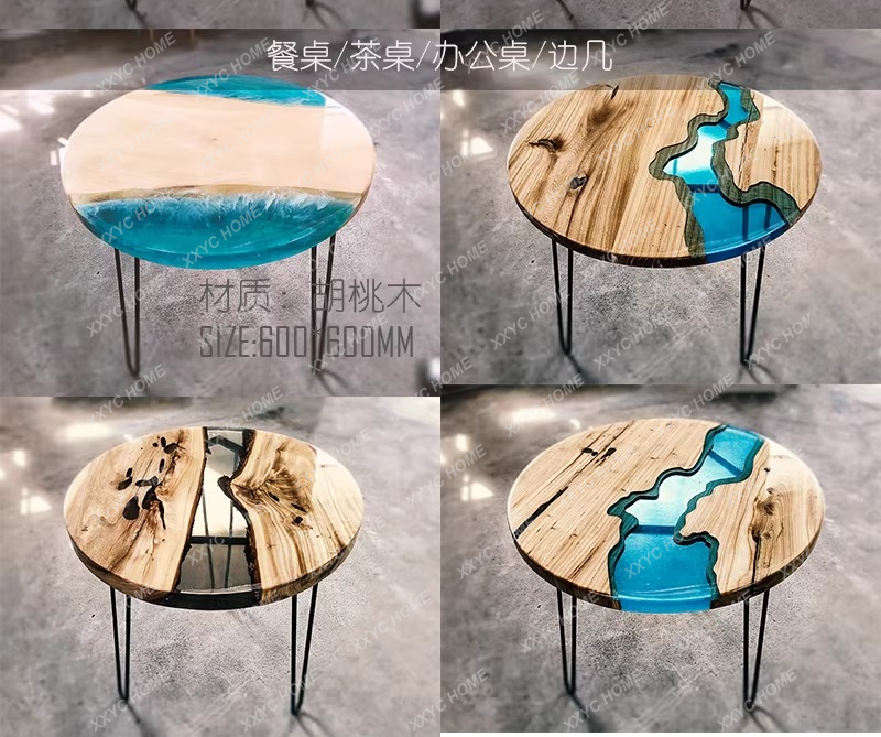 창의적인 예술적인 다이닝 테이블 에폭시 레진 리버 원목 - Resin Art Dining Table 리뷰 및 가격