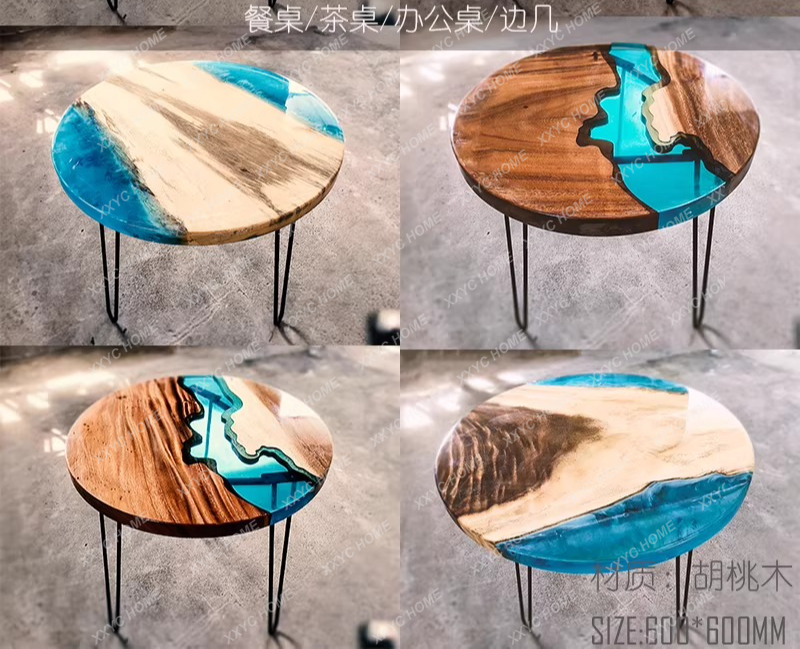창의적인 예술적인 다이닝 테이블 에폭시 레진 리버 원목 - Resin Art Dining Table 리뷰 및 가격