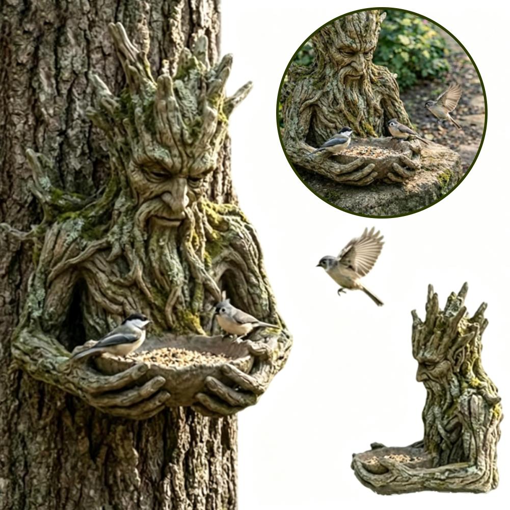 날씨에 강한 레진 나무 얼굴 모양 새 모이통, 나무 줄 - Resin Art With Wood 리뷰 및 가격