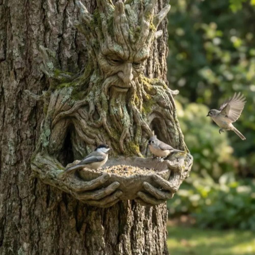 날씨에 강한 레진 나무 얼굴 모양 새 모이통, 나무 줄 - Resin Art With Wood 리뷰 및 가격