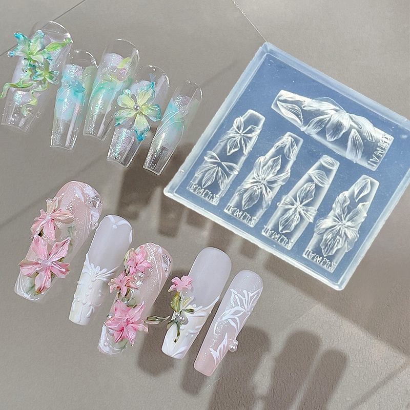 3D 꽃 네일 몰드 DIY 실리콘 네일 도구 하와이 히 - Resin Art Templates Free 리뷰 및 가격
