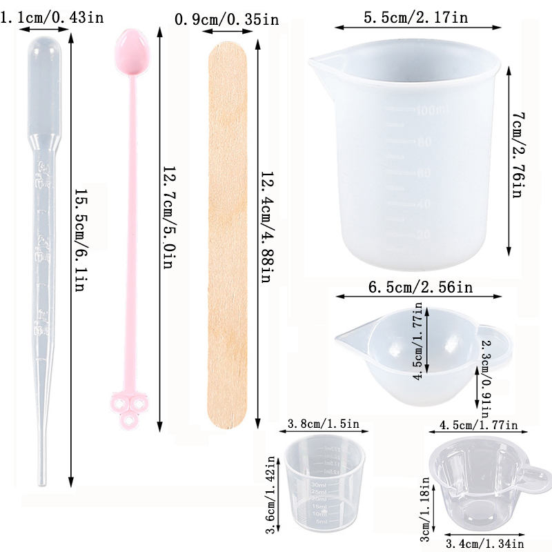 UV 에폭시 레진 주조 도구 키트, 계량컵, 드롭퍼 포 - Resin Art Tool Kit 리뷰 및 가격