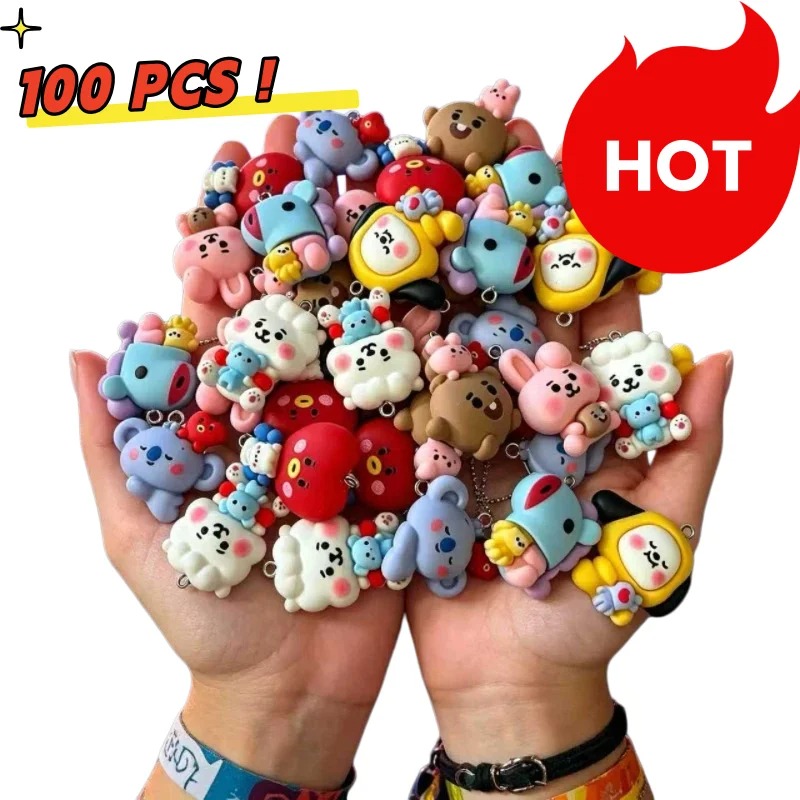 7pcs BT21 수지 만화 참 DIY 액세서리 공예  - Resin Art Hanging 리뷰 및 가격