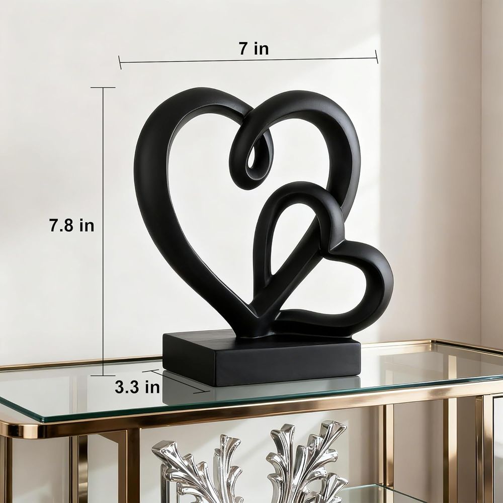결혼기념일 선물 - 두 개의 하트 장식 레진 조각상,  - Resin Art For Wedding Gift 리뷰 및 가격