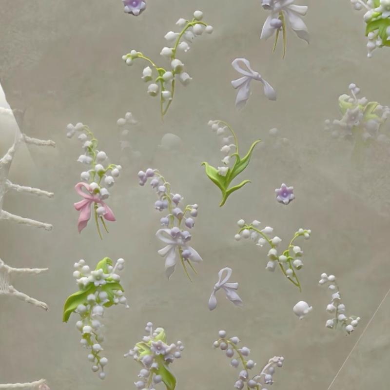 꽃 시리즈 3D 곡선 네일 몰드 은방울꽃 연꽃 DIY  - Resin Art Templates Free 리뷰 및 가격
