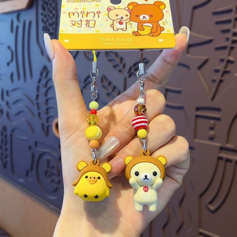 귀여운 리락쿠마 코릴락쿠마 키체인 리본 비즈 펜던트 만 - Resin Art Hanging 리뷰 및 가격