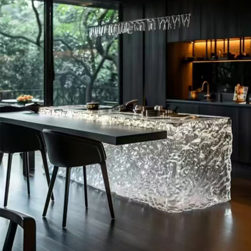 모던 라이트 럭셔리 홈 빌라 바 루미너스 아일랜드 테이 - Resin Art Dining Table 리뷰 및 가격